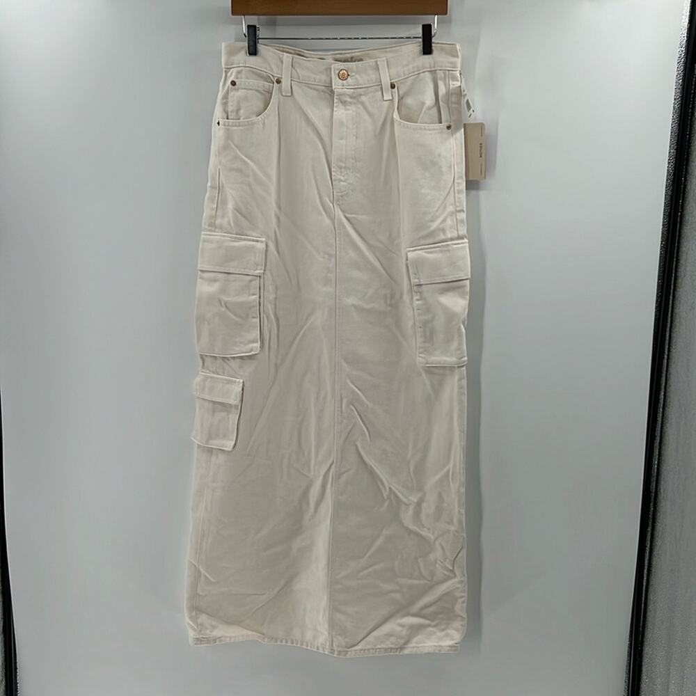 Mother Snacks The Fun Dip Cargo Maxi Skirt - Natural - 29 - New with tags